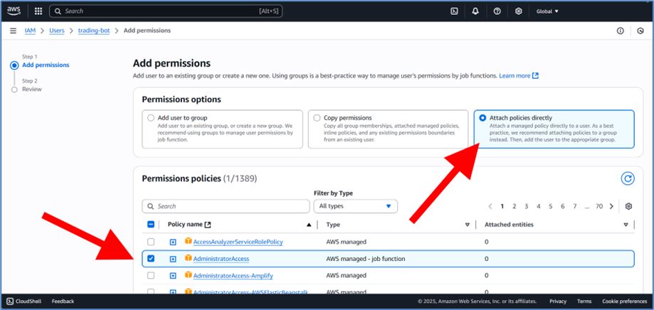 AWS Account Creation Screenshot